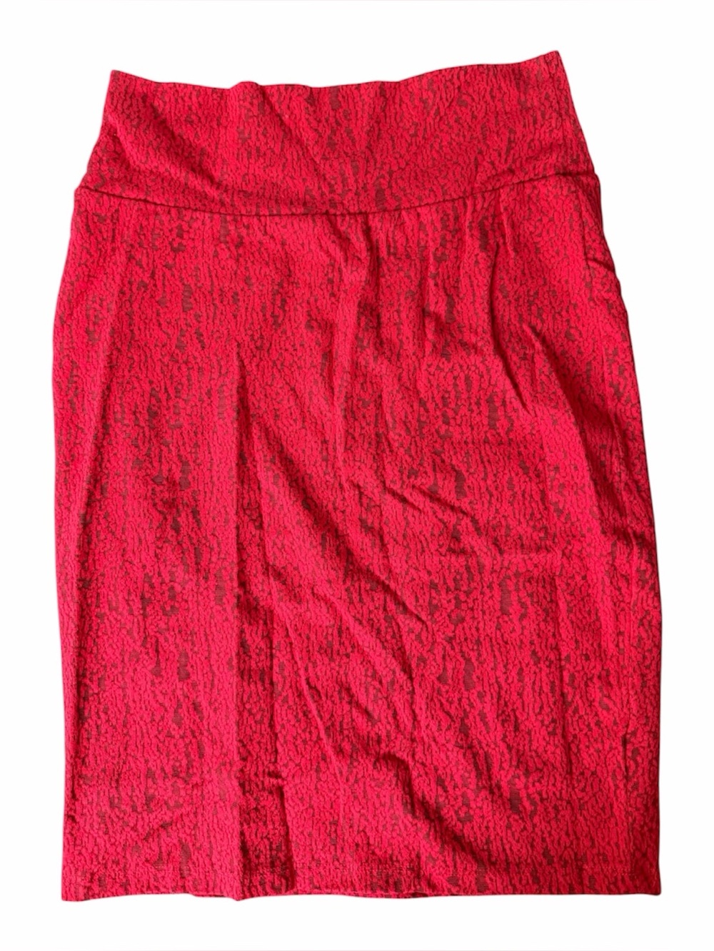 Womens Lularoe Cassie Skirt Red Patterned Size S